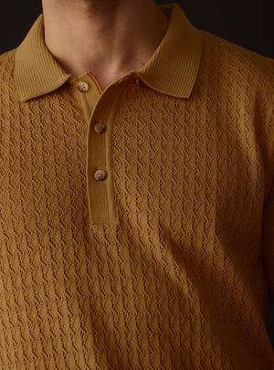 Saffron Mustard Cotton Polo