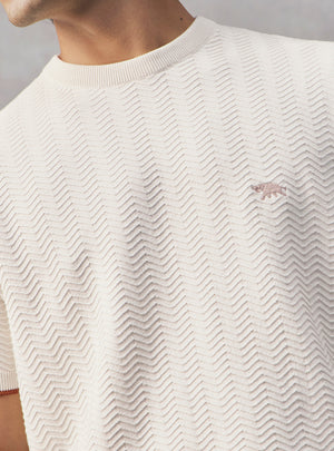 Ivory Off White Cotton Crewneck