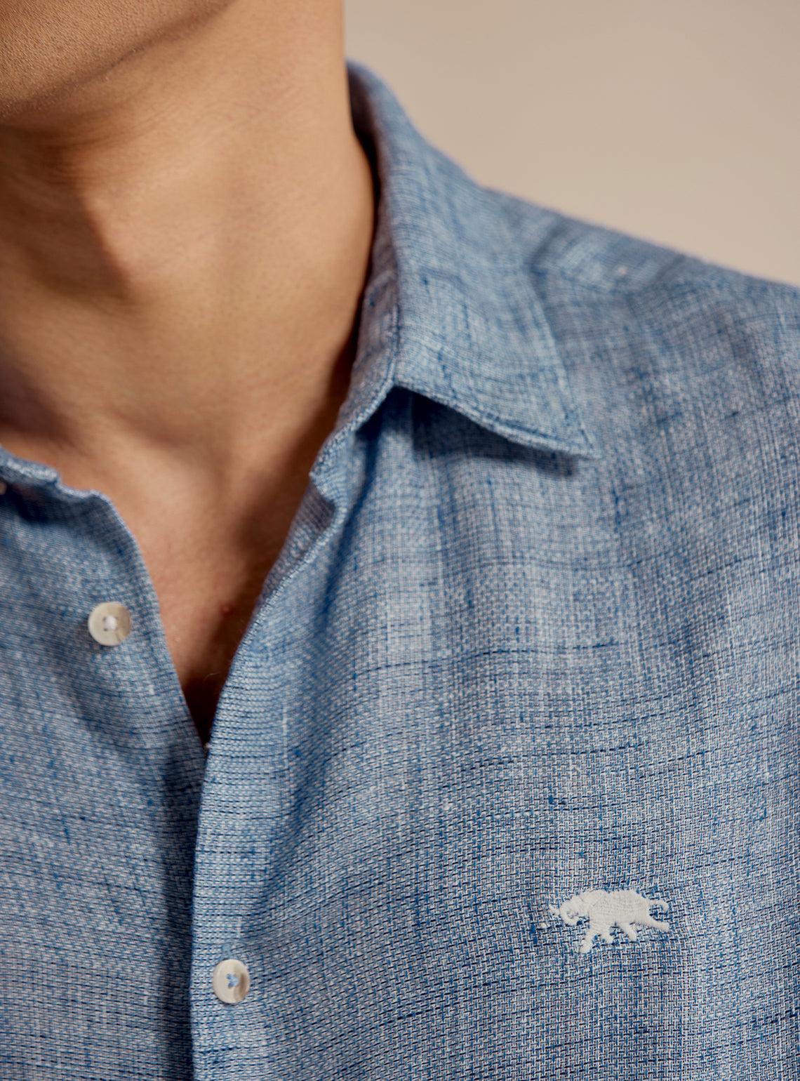 Ocean Wave European Linen Shirt