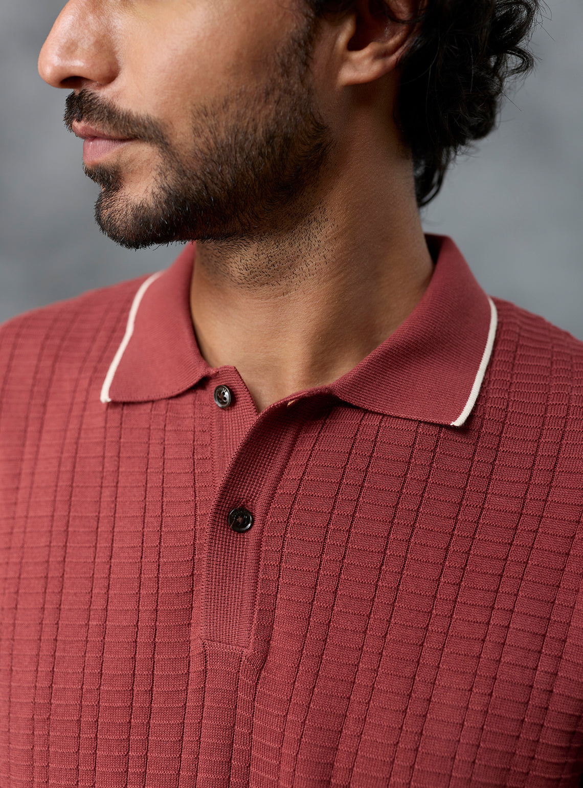 Pink Play Textured Cotton Polo