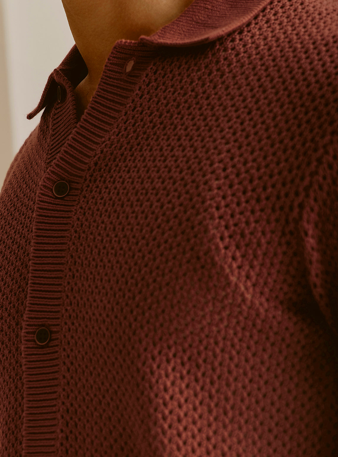 Sicily Rust Cotton Knit Shirt