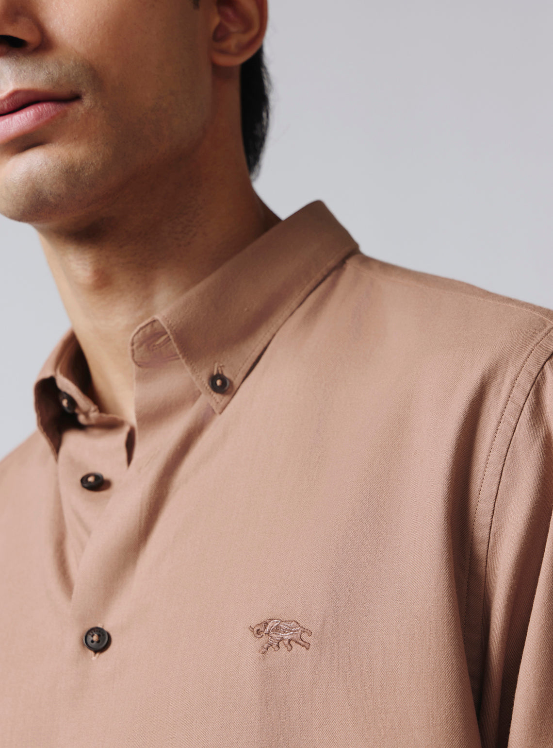 Roman Brown Cotton Shirt