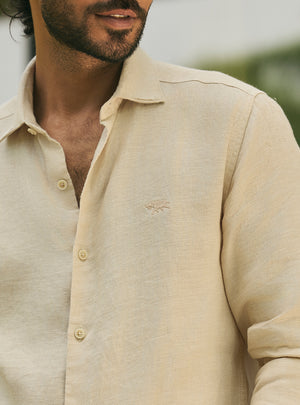 Sun Yellow European Linen Shirt