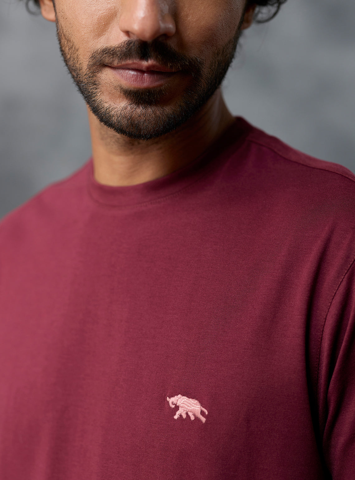 Nightcap Burgundy Cotton Blend Crewneck