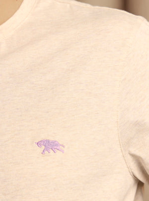 Almond Cotton Melange Crew