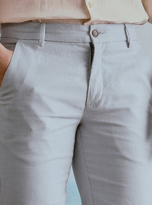 Harbour Grey Linen Trousers