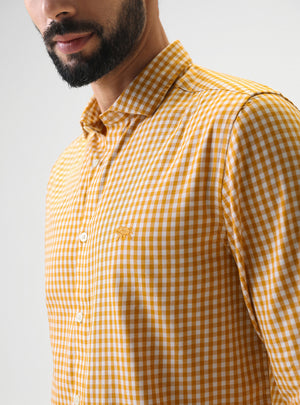 Saffron Twill Check Shirt