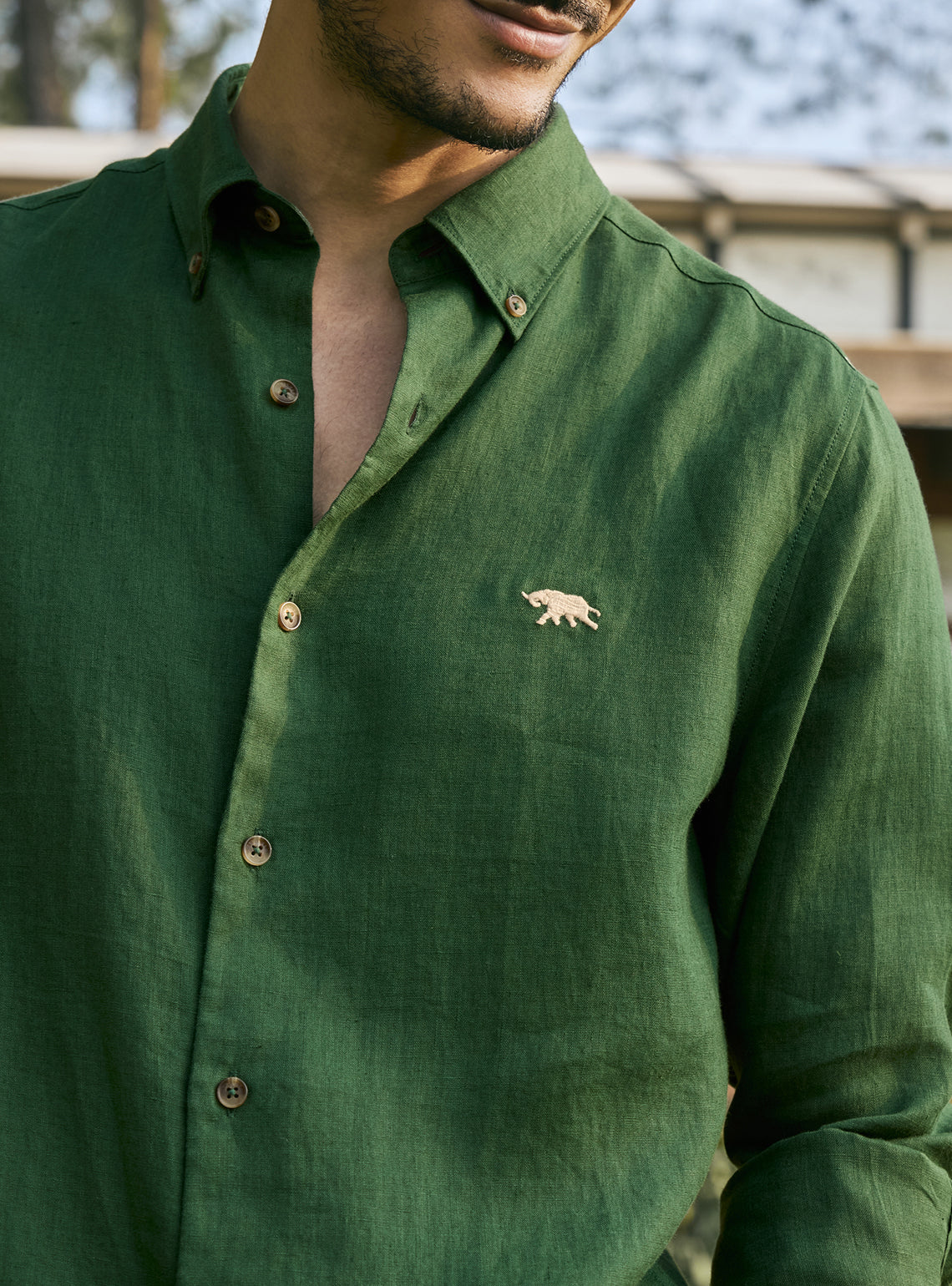 Glade Green European Linen Shirt