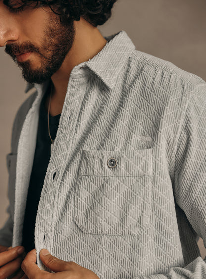Tundra Grey Cotton Corduroy Overshirt