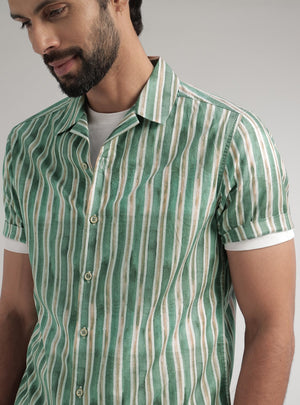 Emerald Gold Stripe Shirt