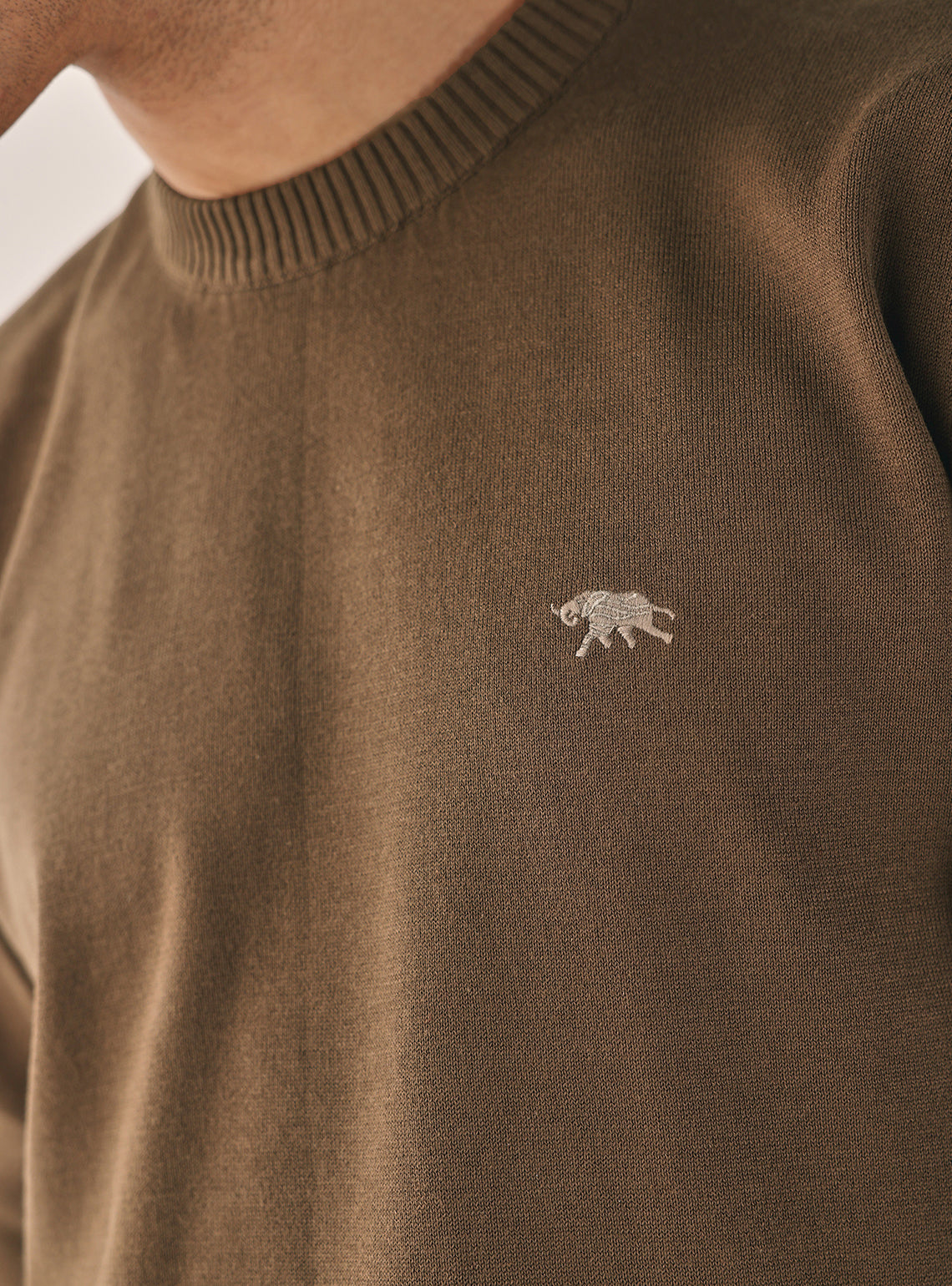 Rift Brown Cotton Pullover