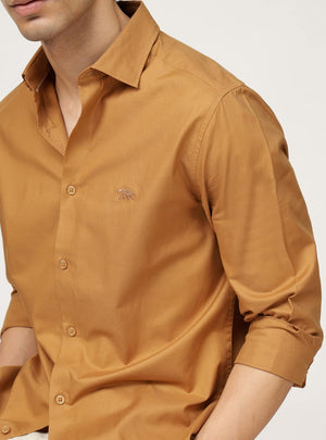 Flash Brown Cotton Shirt