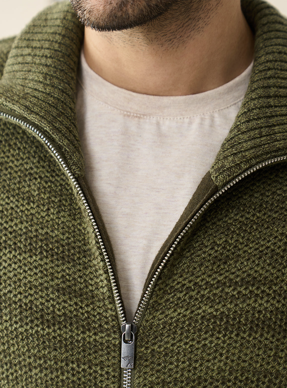 Forest Olive Cotton Melange Jacket