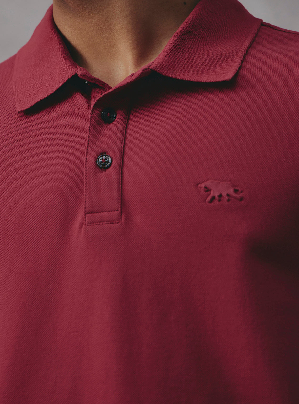 Berry Burgundy Cotton Stretch Polo