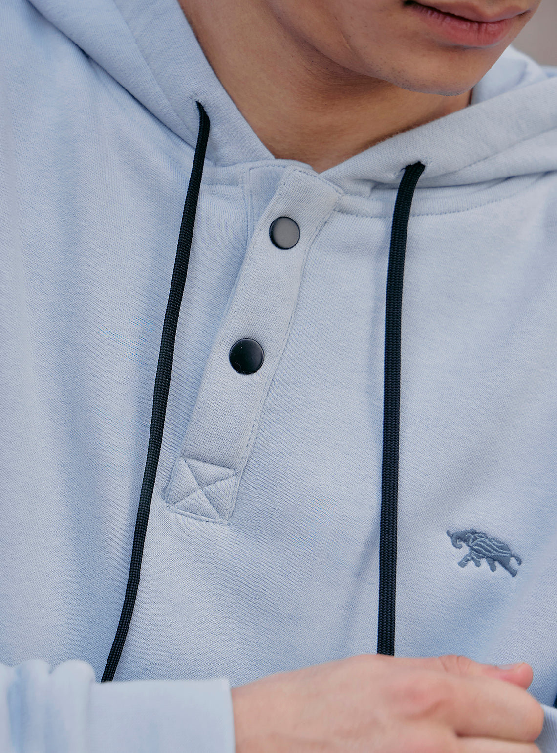 Gull Blue Cotton Triblend Pullover