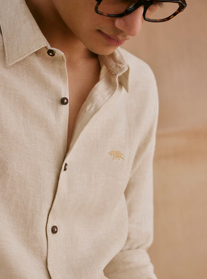 Light Amber Linen Shirt
