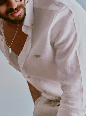 Moon White Linen Shirt