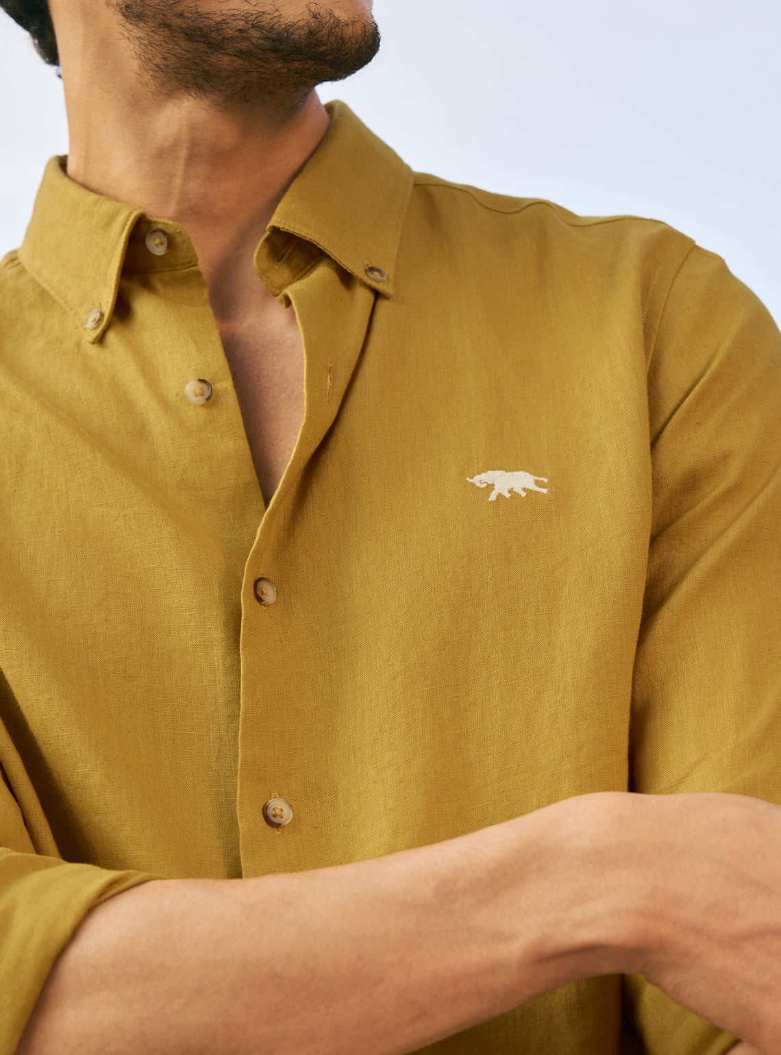 Honey Mustard Linen Shirt