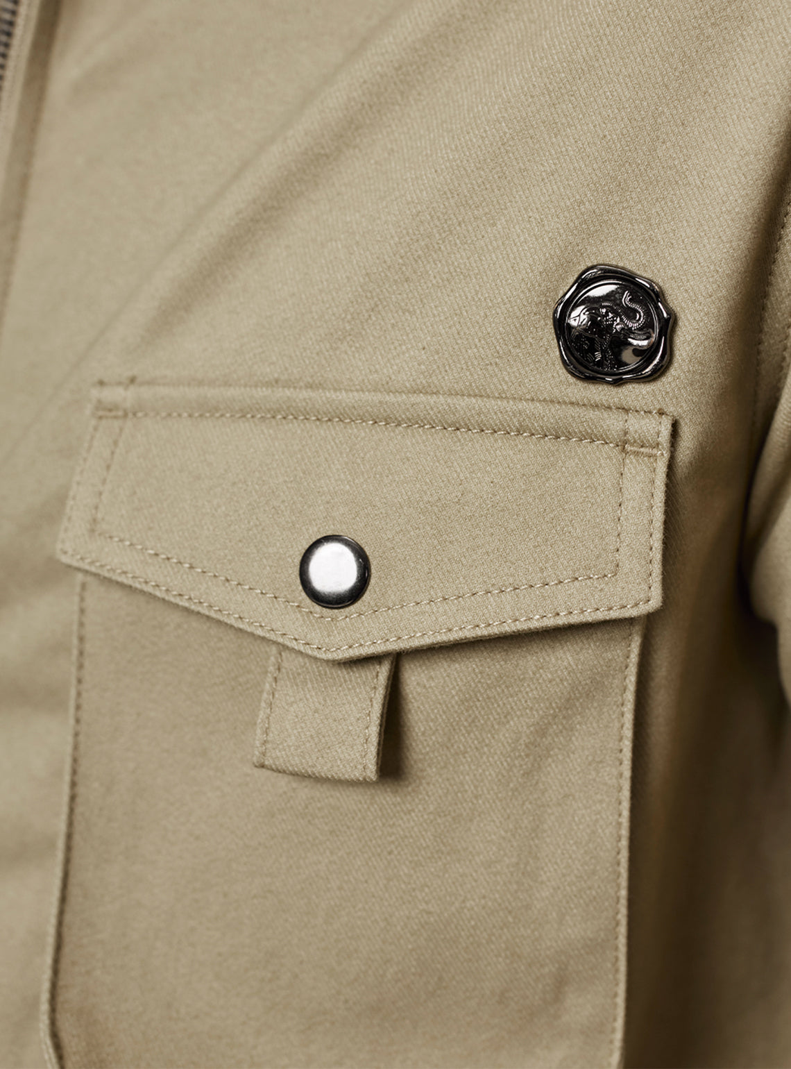 Faded Khaki Cotton Triblend Jacket