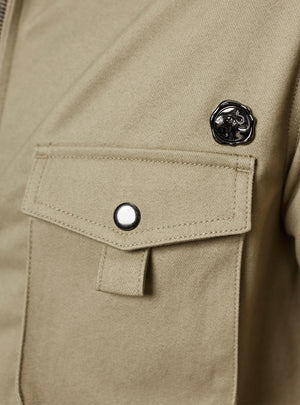 Faded Khaki Cotton Triblend Jacket