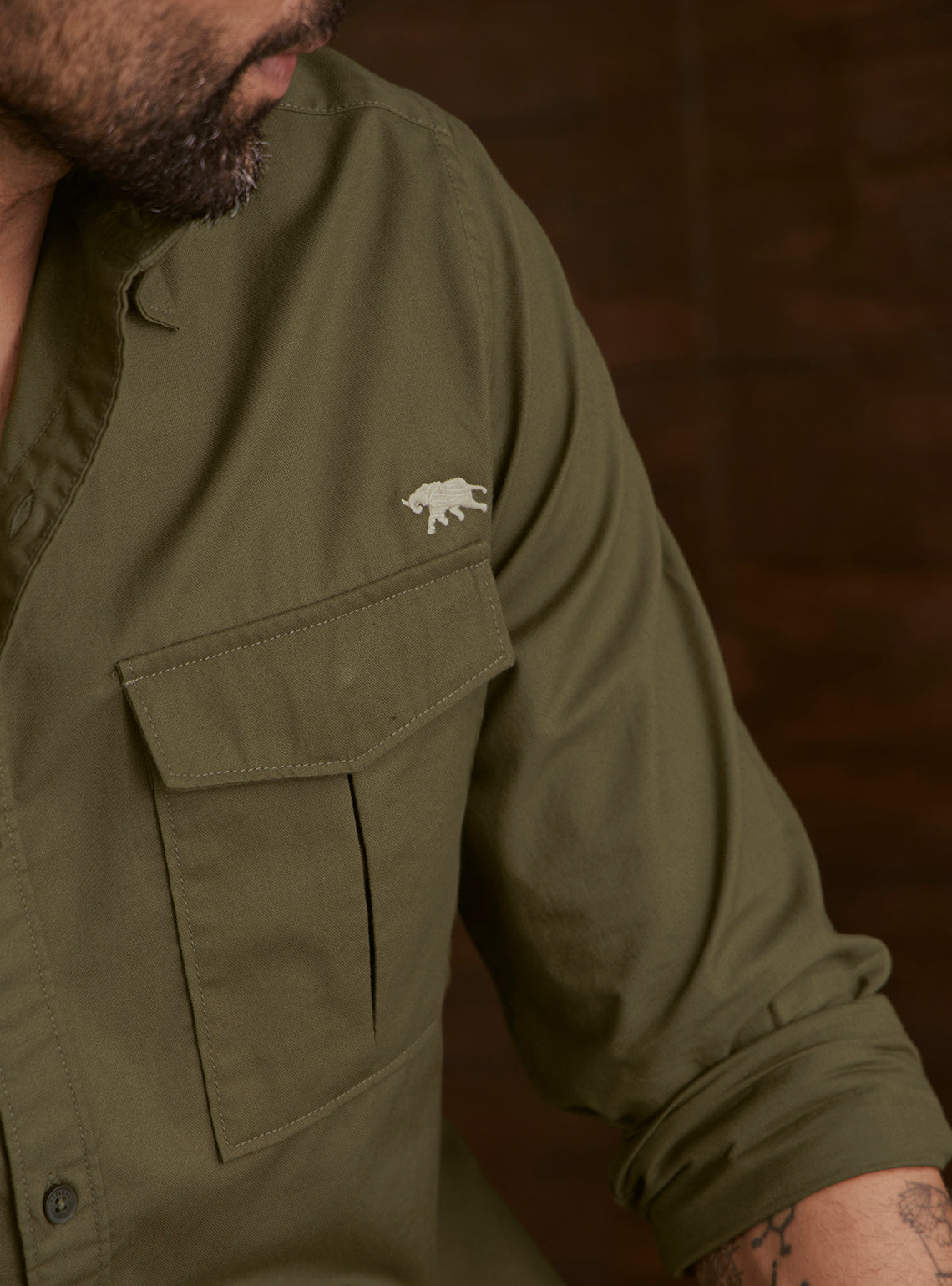 Canopy Olive Explorer Cotton Shirt
