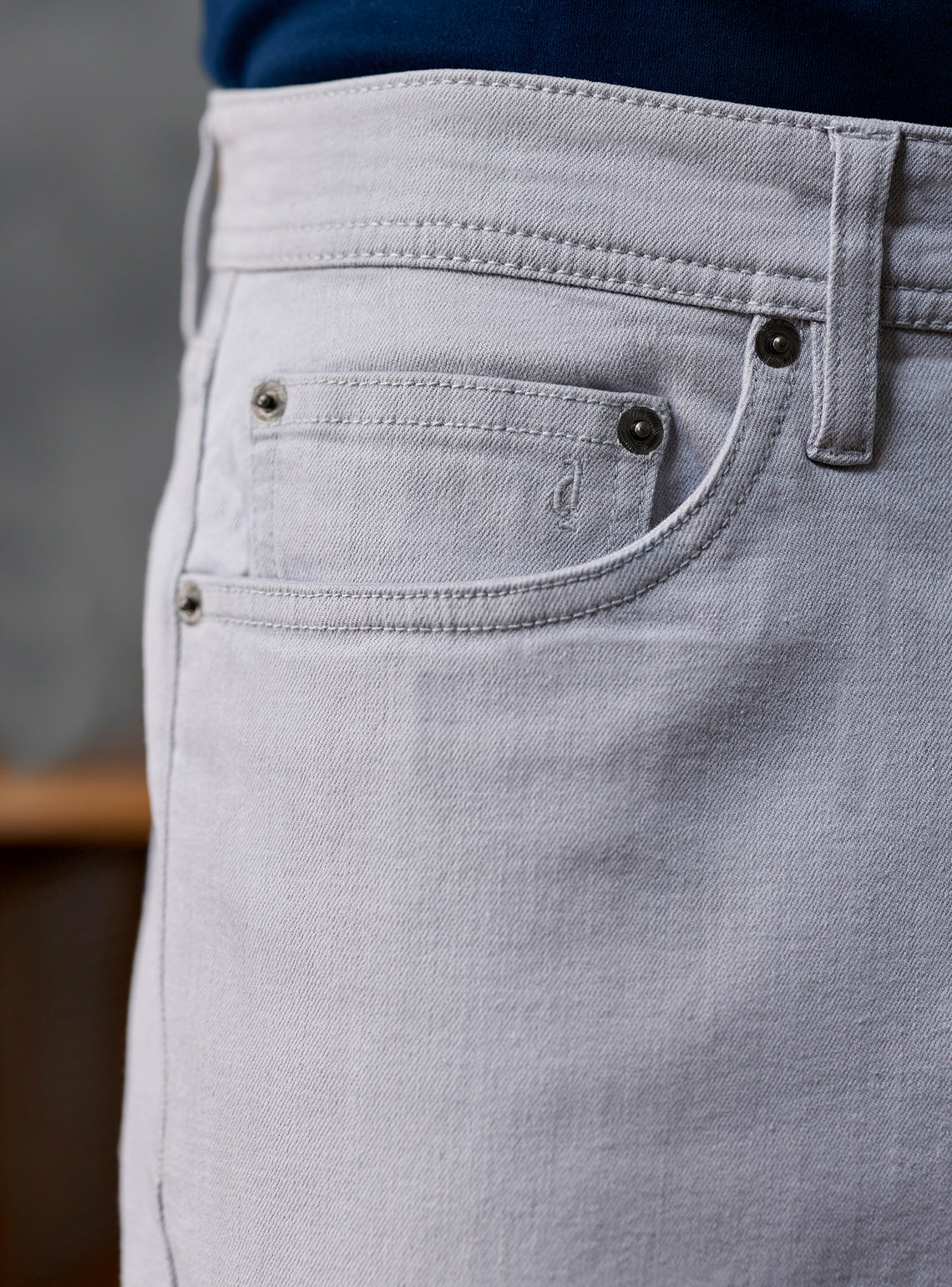 Iron Grey Cotton Viscose Denim Jeans