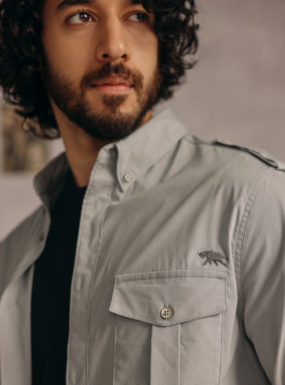 Grey Tide Cotton Blend Shirt