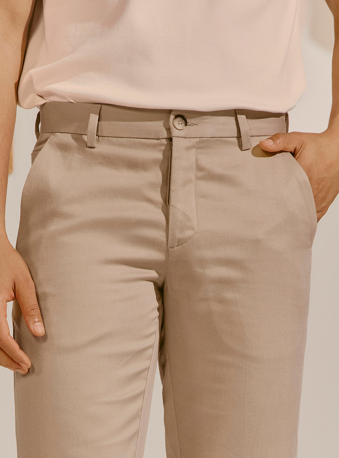 Ibiza Khaki Lyocell Blend Trouser