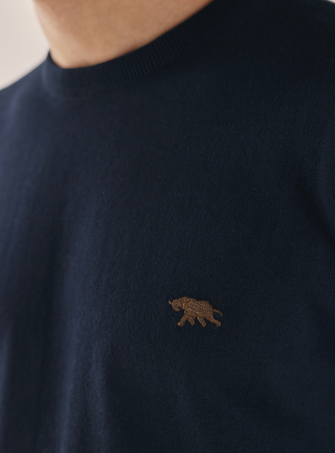 Midnight Navy Cotton Crew
