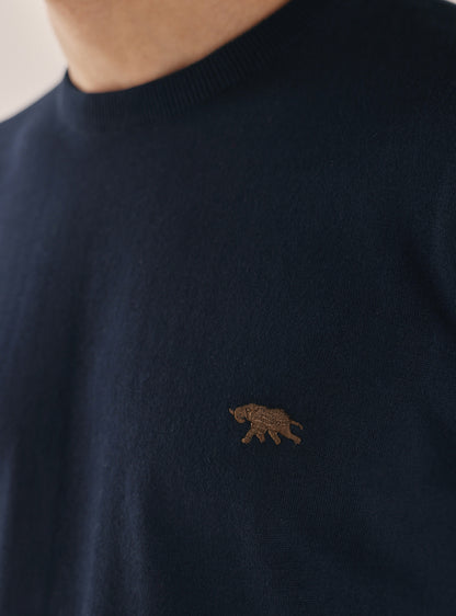 Midnight Navy Cotton Crew