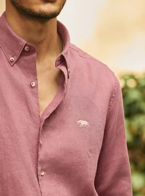 Aurora Pink European Linen Shirt
