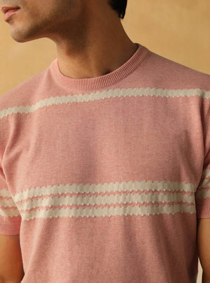 Coral Peach Melange Crew