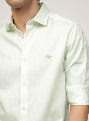 Light Peppermint Cotton Tencel Shirt