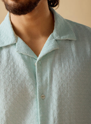 Aqua Mist Cotton Shirt