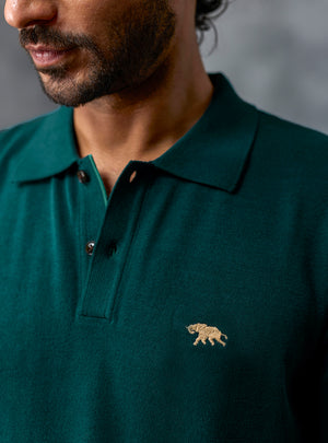 Encore Teal Cotton Polo