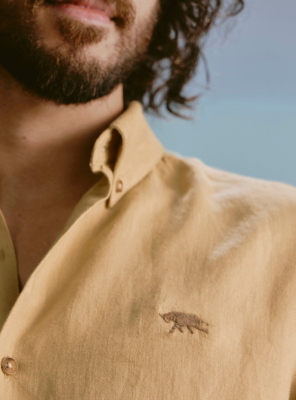 Reef Olive Linen Shirt