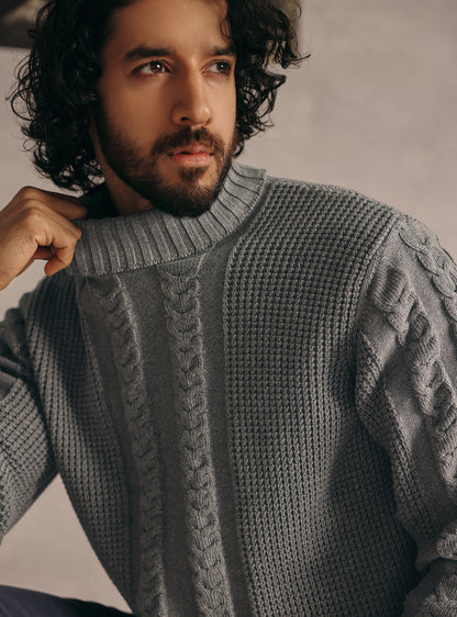 Star Grey Cotton Melange Pullover