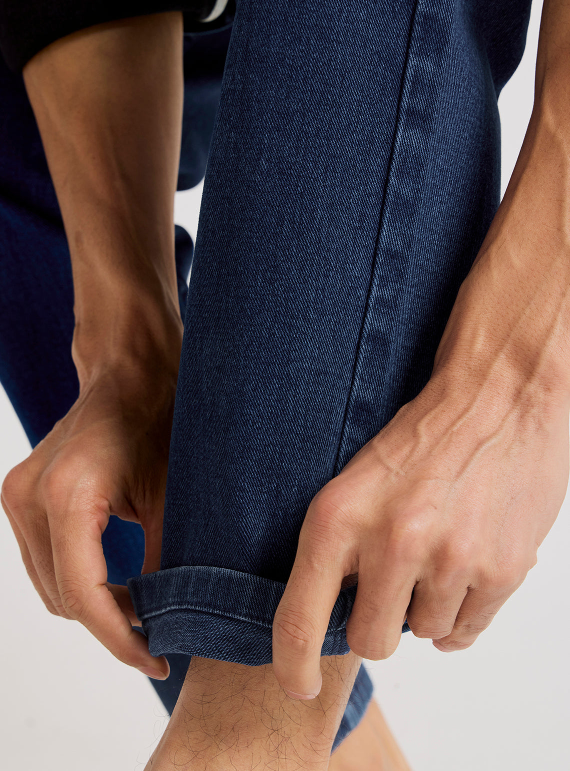 Lake Blue Cotton Blend Jeans