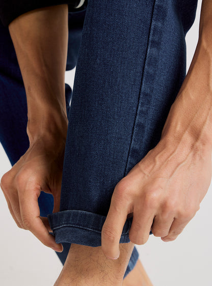 Lake Blue Cotton Blend Jeans