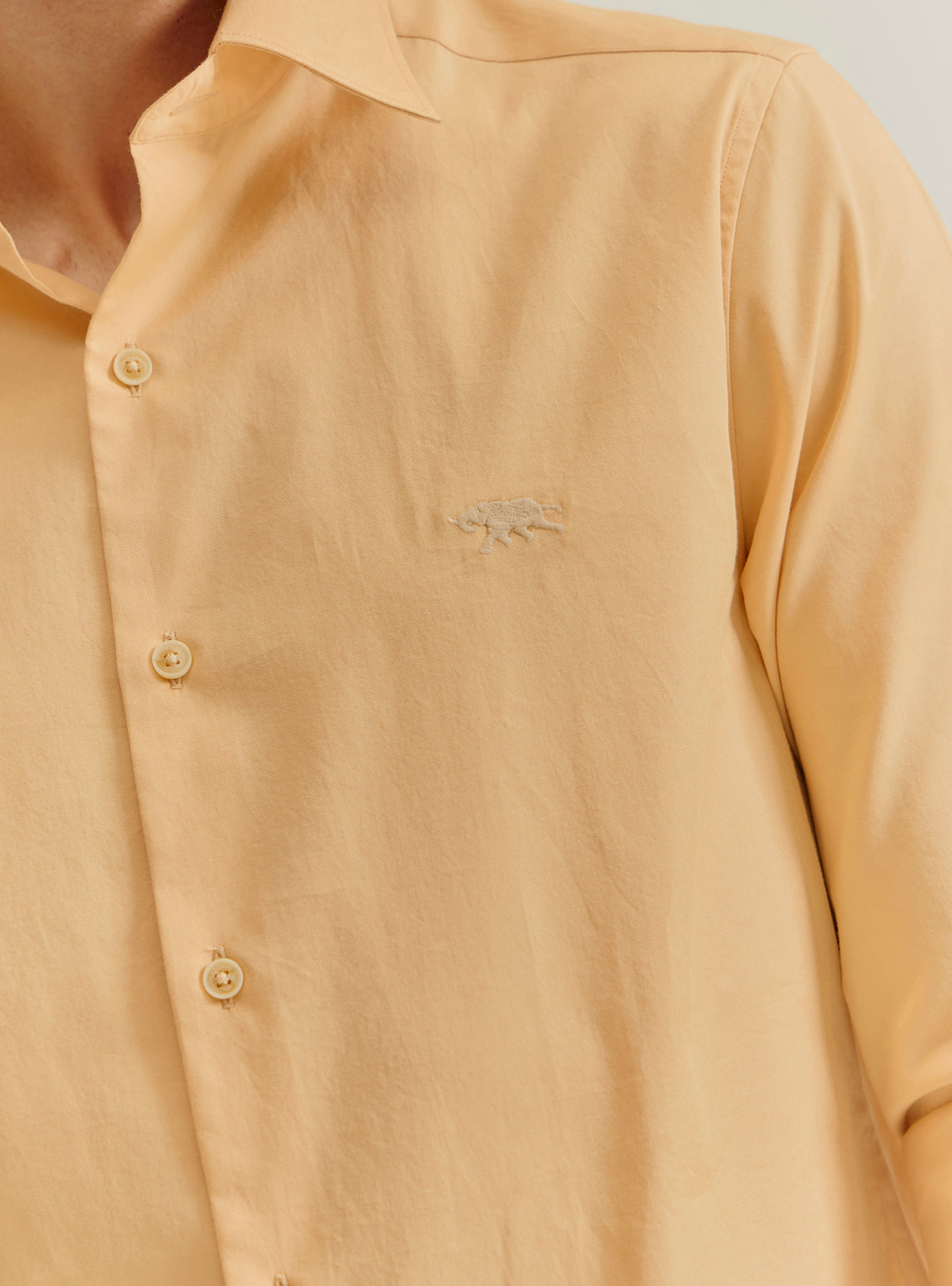 Mustard Yellow Cotton Twill Shirt