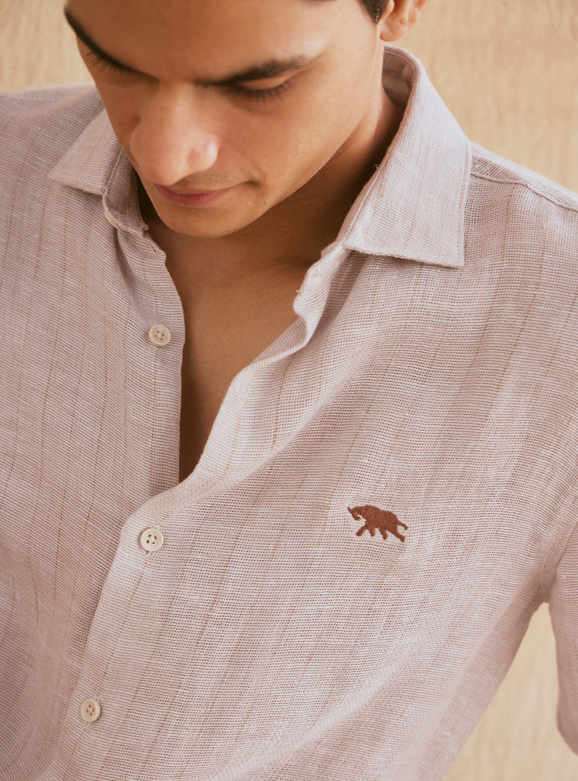 Khaki Slate Linen Shirt