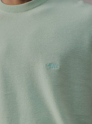Eucalyptus Green Cotton Crewneck