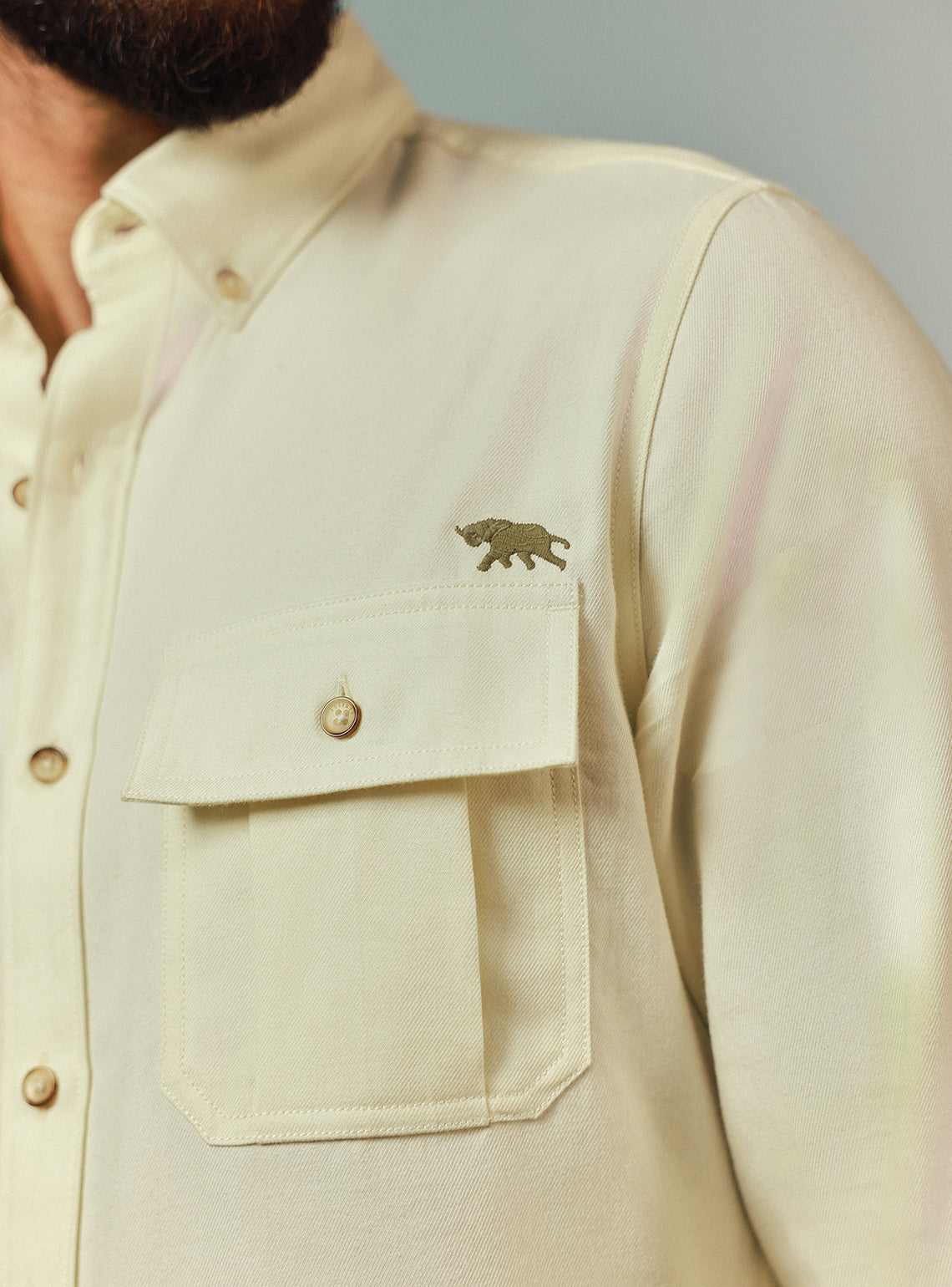 Golden-Hour Yellow Twill Shirt