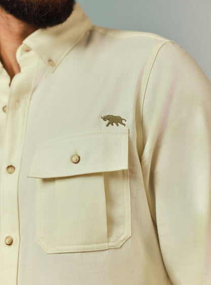 Golden-Hour Yellow Twill Shirt