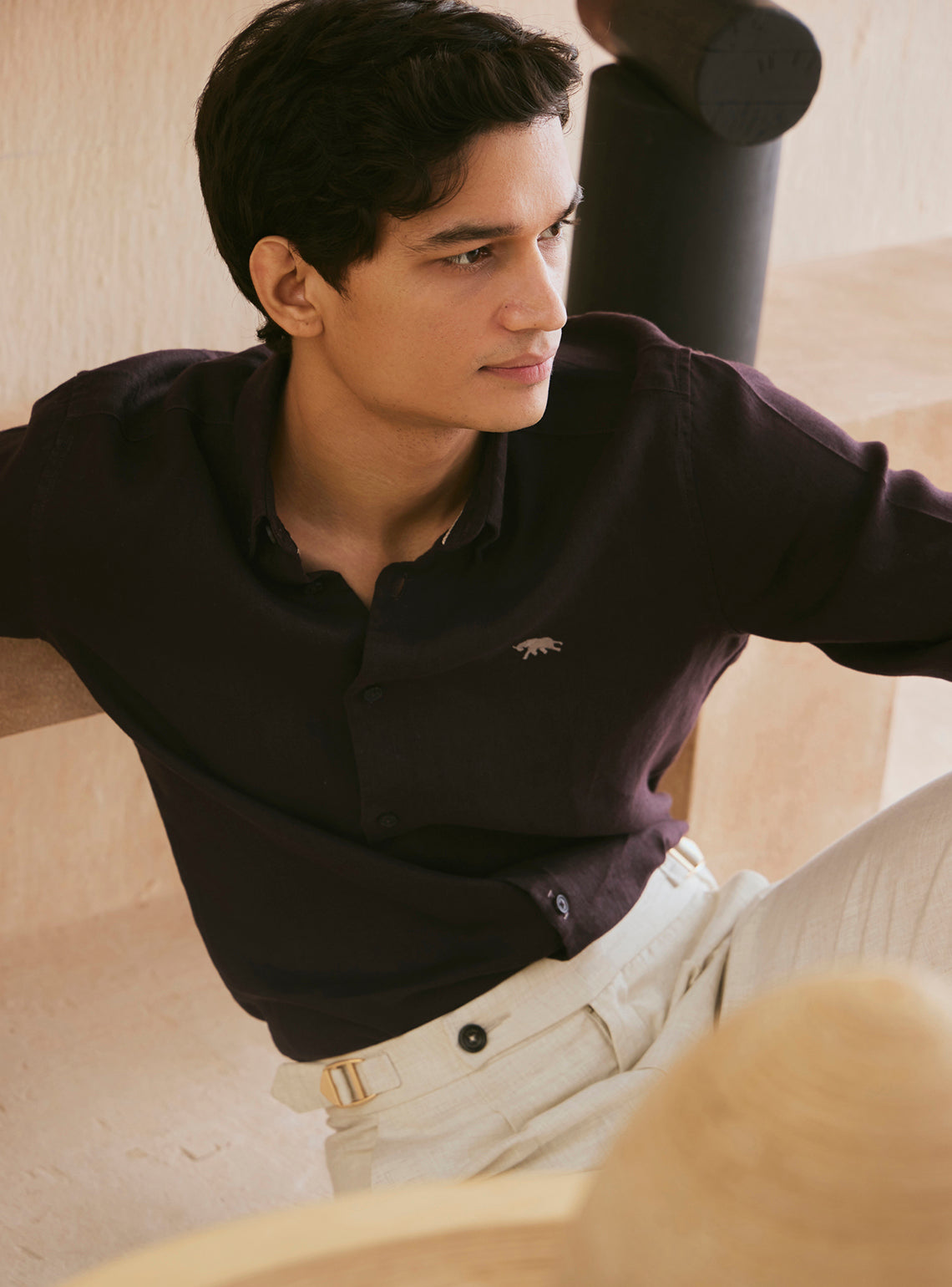 Deep Brown Linen Shirt