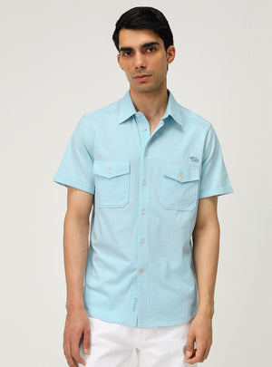 Ice Blue Shirt Half