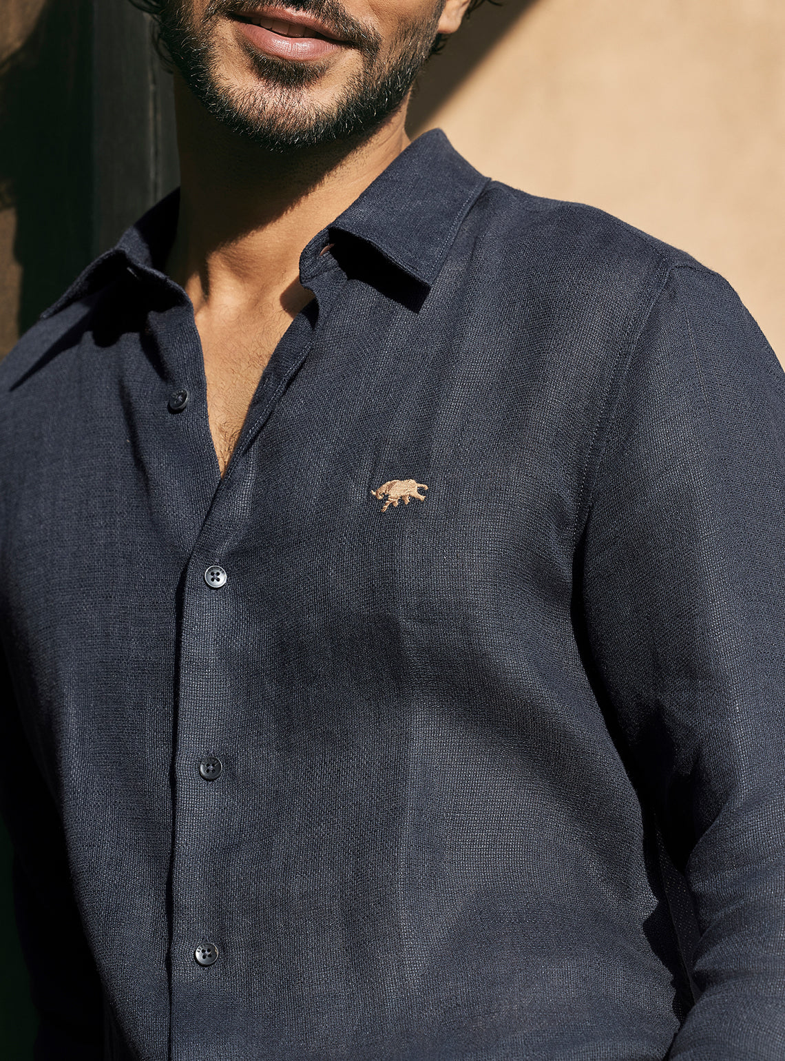 Prussian Navy Linen Shirt