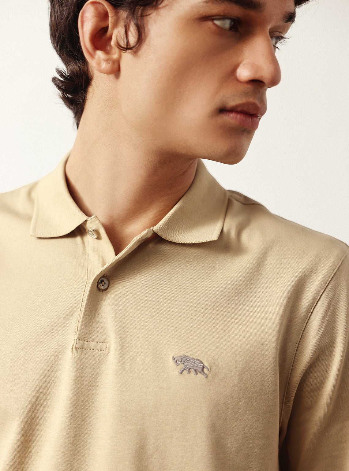 Khaki Bistro Cotton Polo