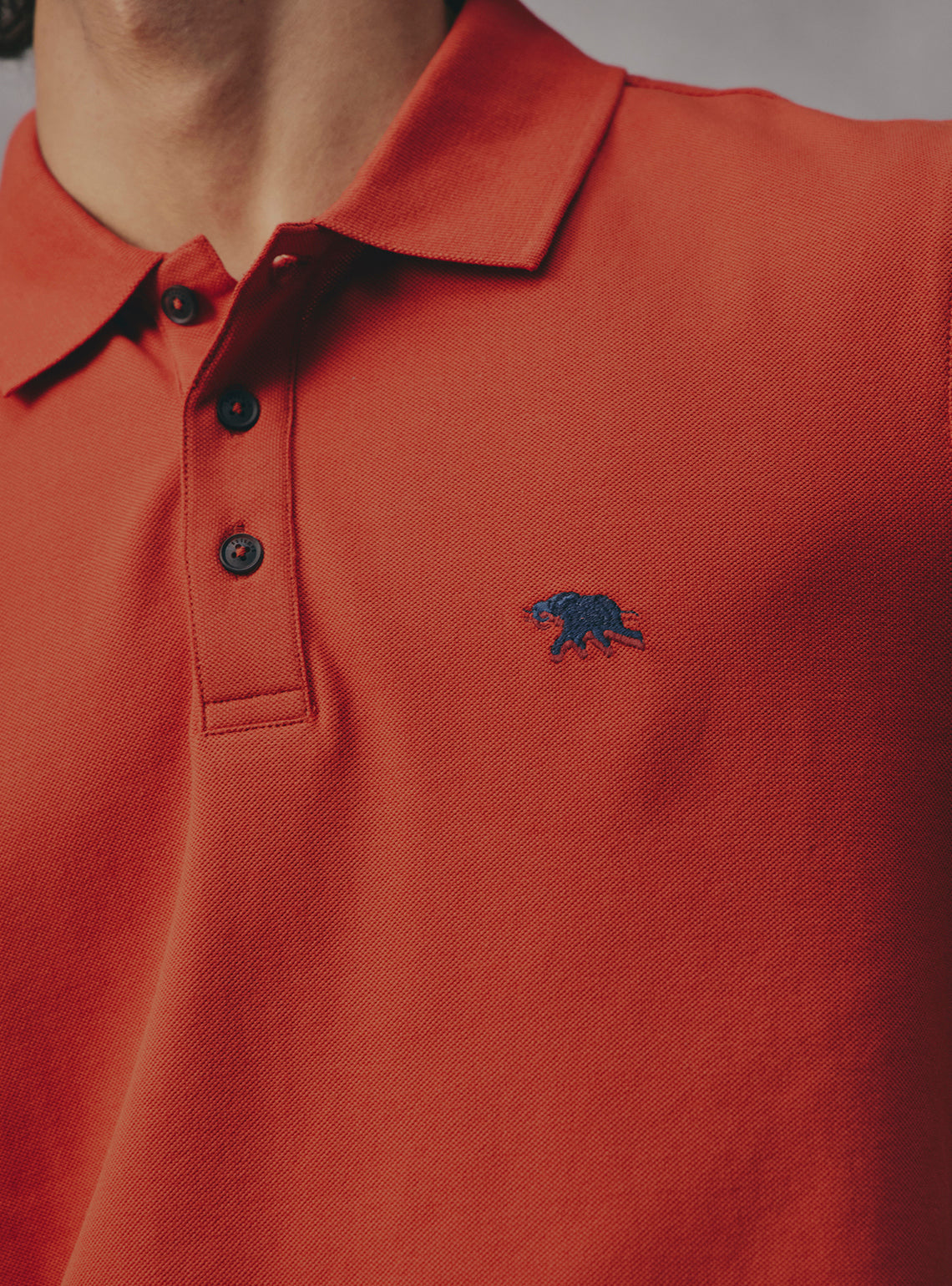 Paprika Rust Cotton Stretch Polo