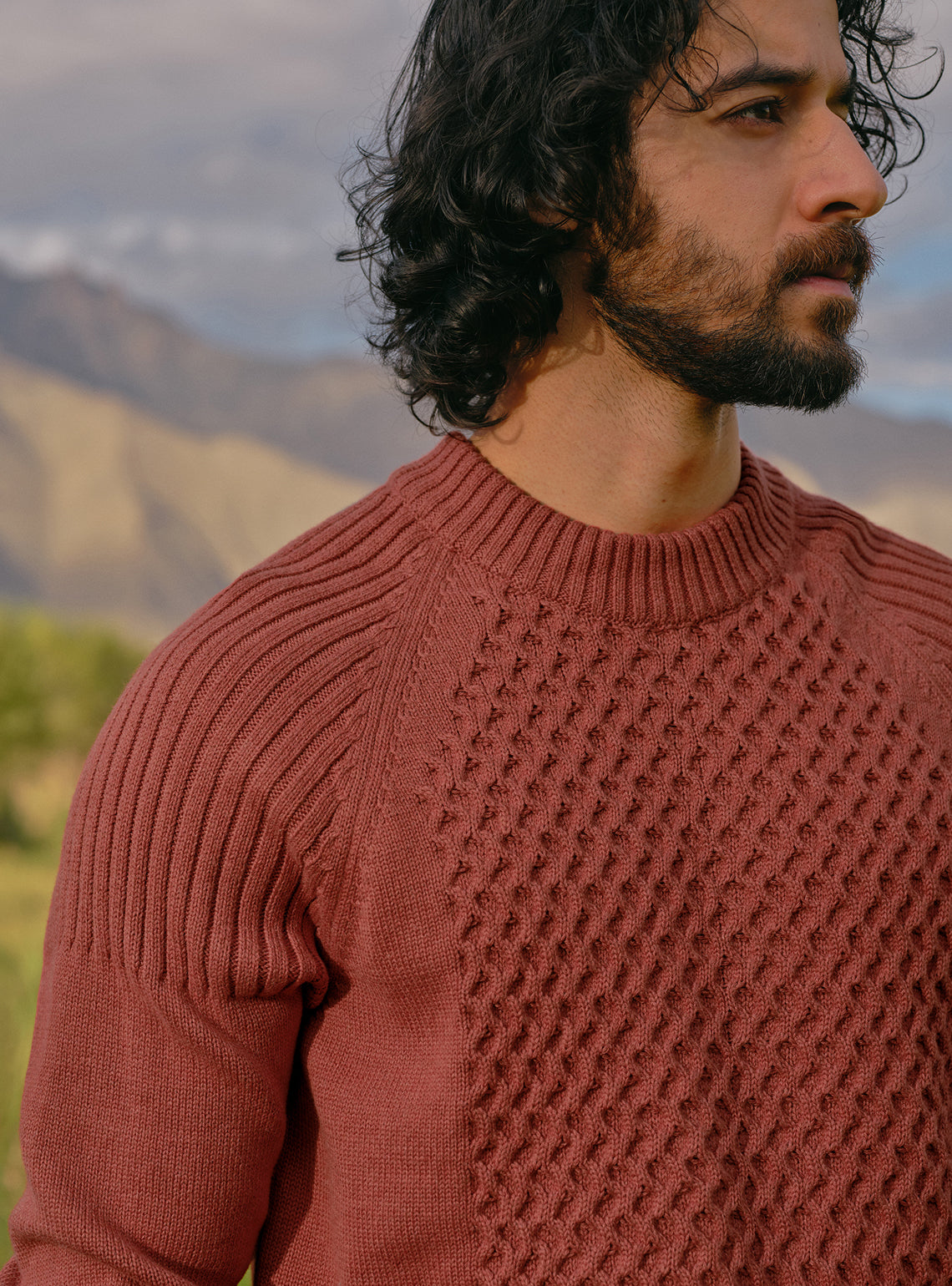 Sienna Rust Cotton Melange Pullover